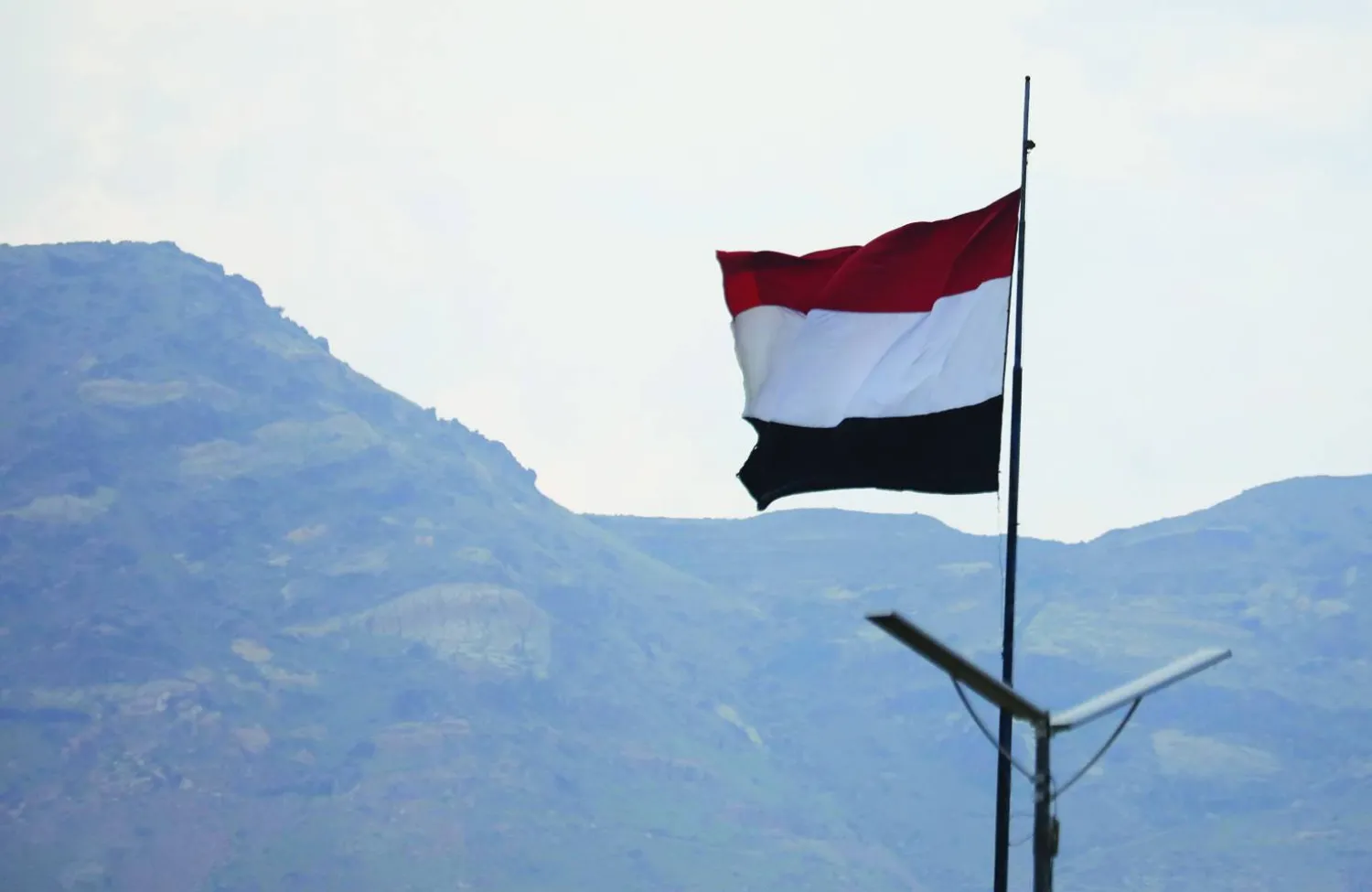 A Yemeni flag flutters in Sana'a, Yemen, 21 September 2025. EPA/YAHYA ARHAB