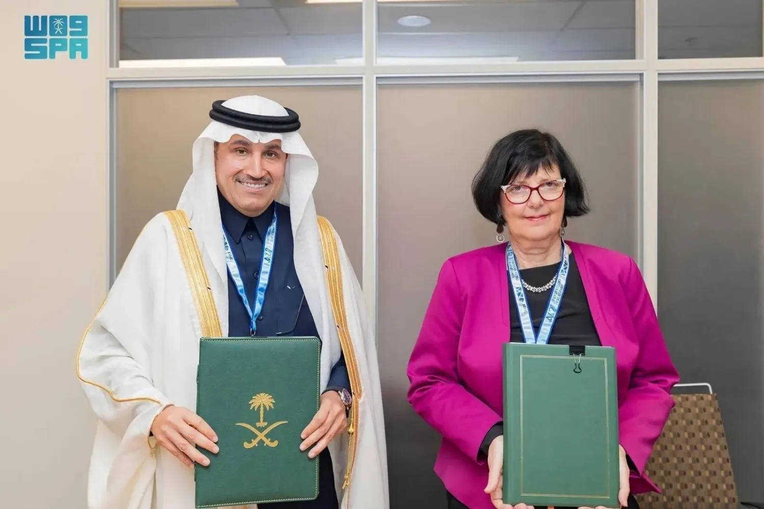 Minister of Transport and Logistic Services and Board Chairman of General Authority of Civil Aviation (GACA) Saleh Al-Jasser signed the agreements with Antigua and Barbuda and South Africa. (SPA)