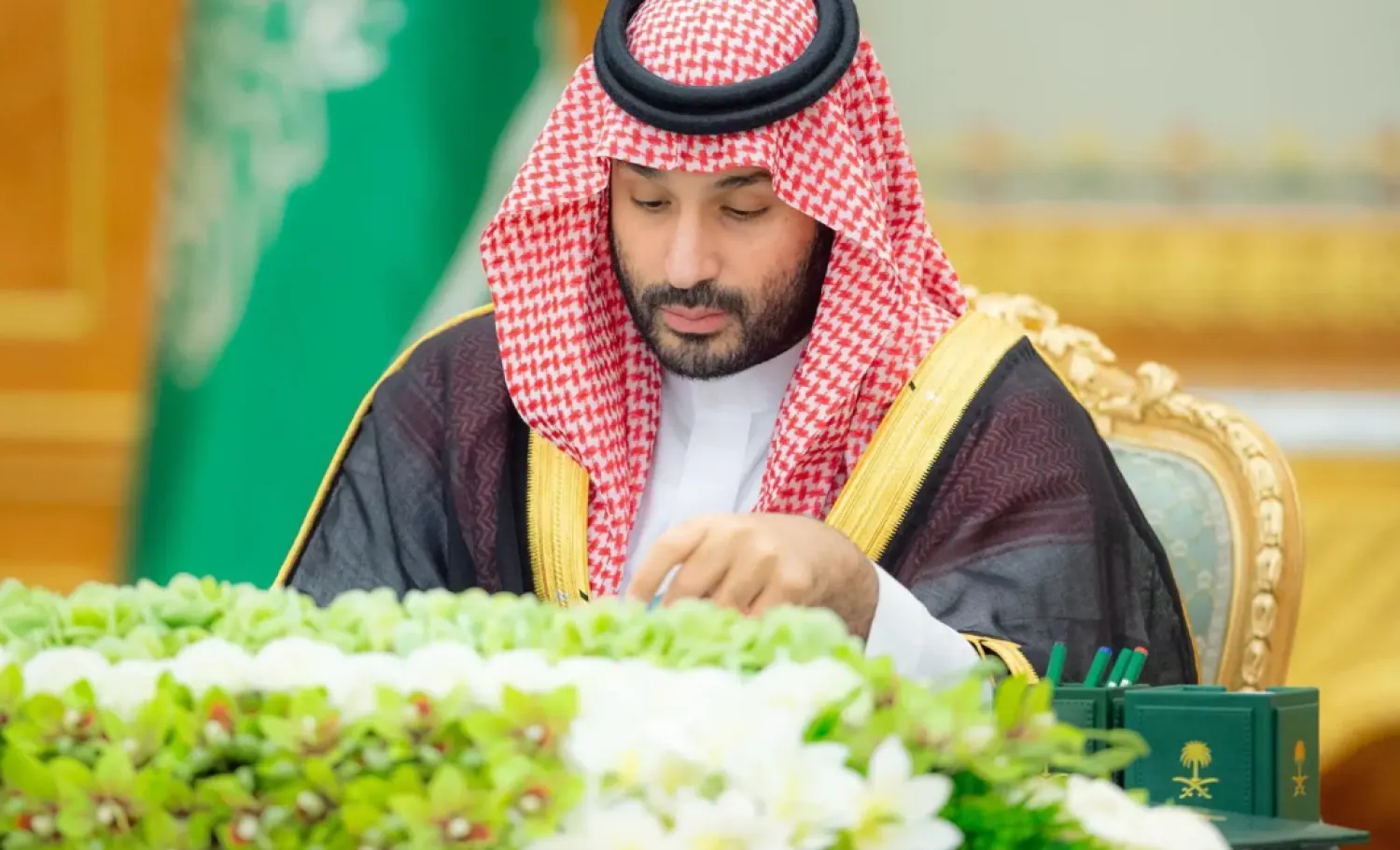  Saudi Crown Prince and Prime Minister Mohammed bin Salman bin Abdulaziz Al Saud chairing the Cabinet session held in Riyadh on Tuesday (SPA).