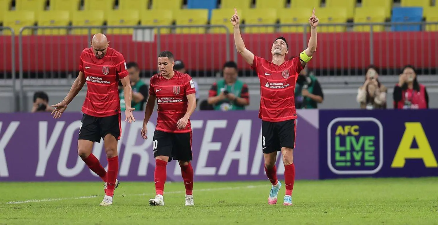 فرحة لاعبي تشنغدو (الاتحاد الآسيوي)