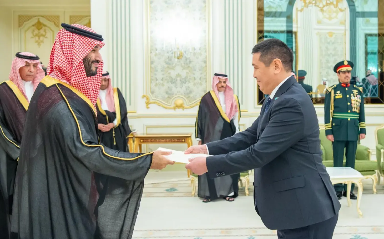 Saudi Crown Prince receives at Al-Yamamah Palace in Riyadh the credentials of a number of newly appointed ambassadors to the Kingdom - SPA