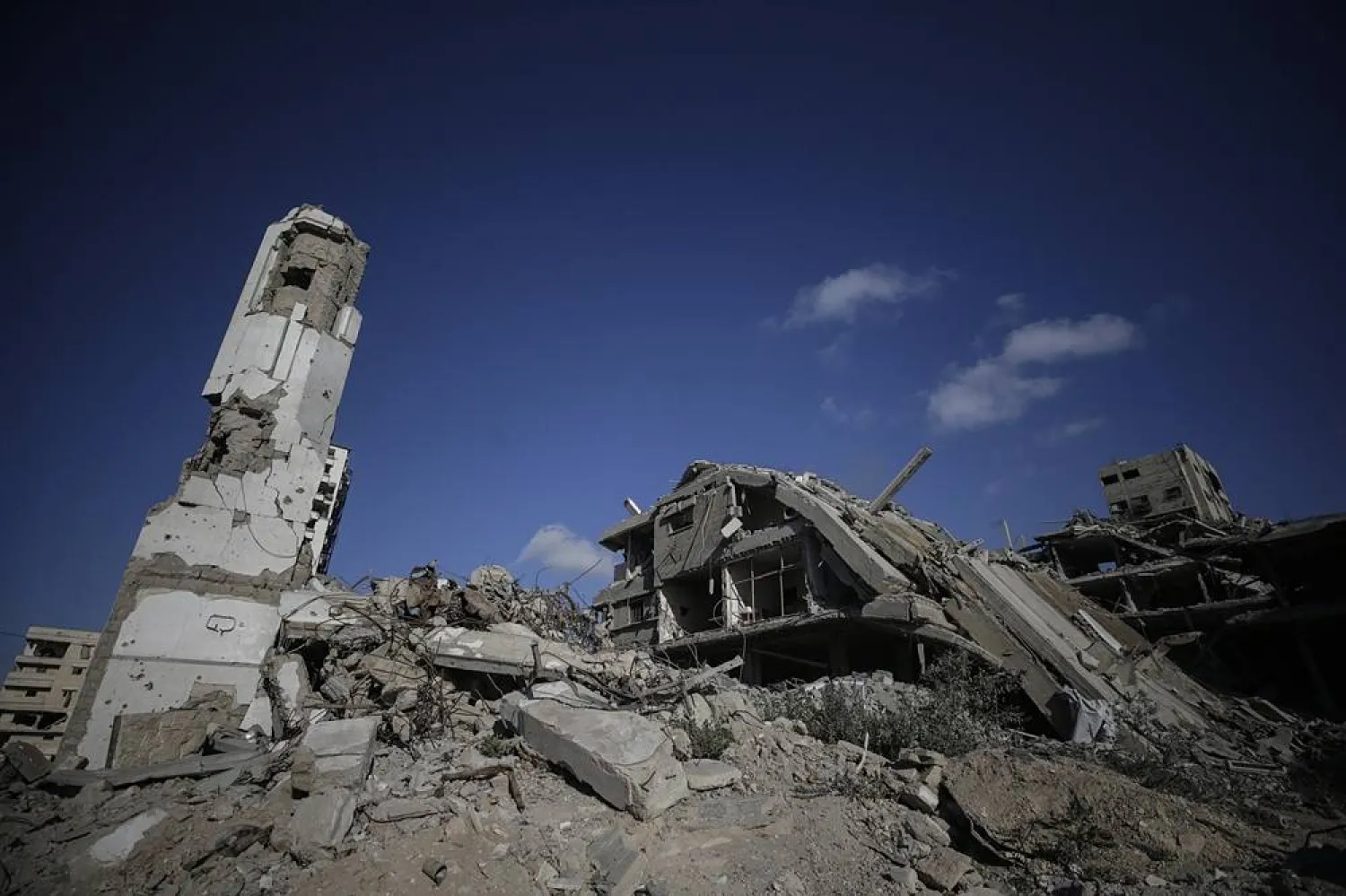 Destroyed structures following an Israeli air strike during an Israeli military operation in Gaza City, Gaza Strip, 30 September 2025. (EPA)