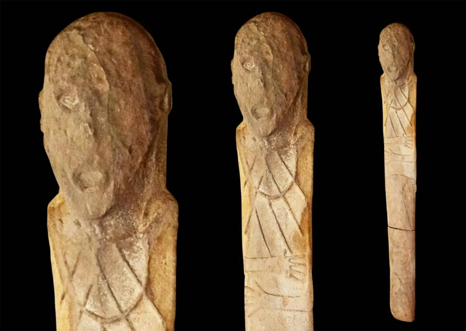 مجسّم آدمي من موقع قُريِّة الأثري في منطقة تبوك بالحجاز