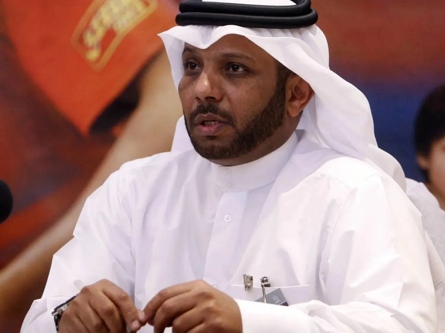 القطري خليل بن أحمد المهندي رئيس الاتحاد القطري والعربي والآسيوي (اتحاد تنس الطاولة)