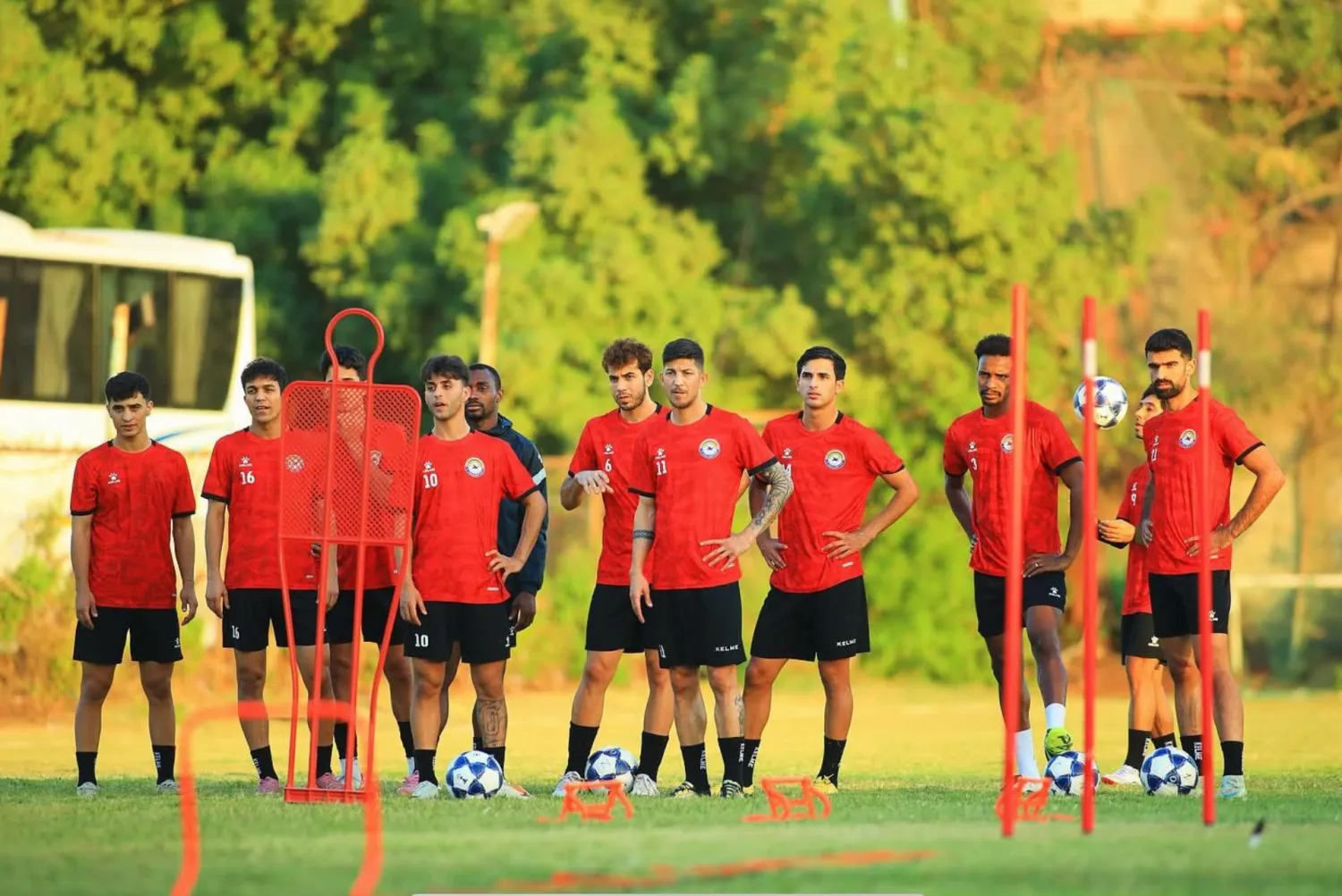 جانب من تحضيرات الزوراء لموقعة النصر (نادي الزوراء)