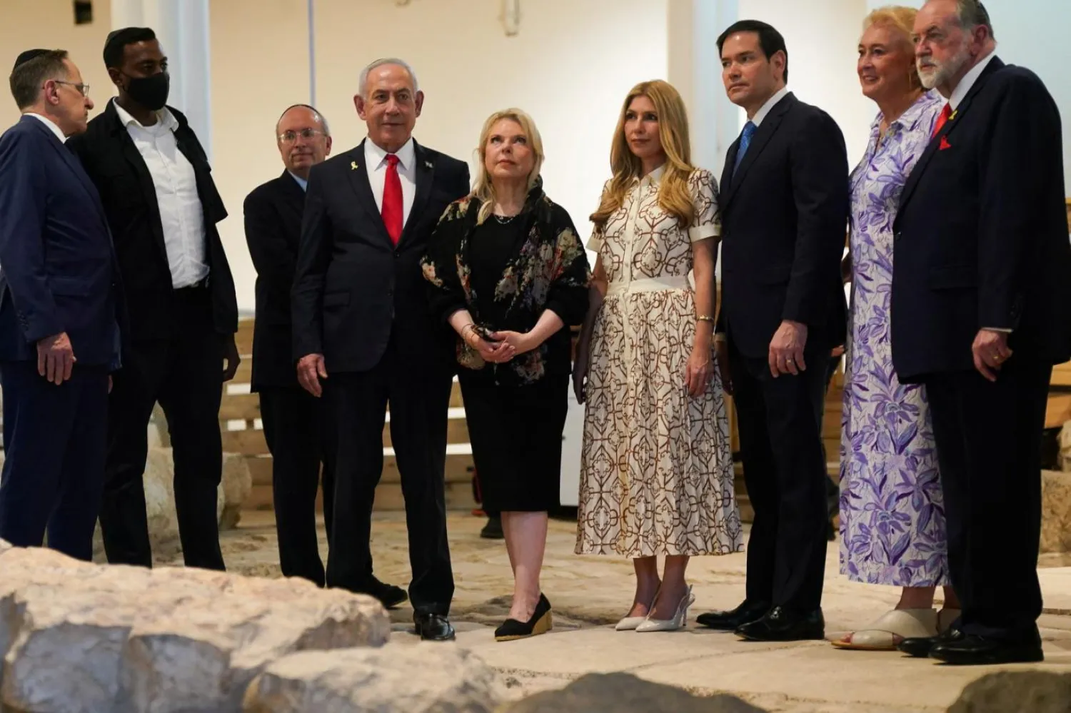 Netanyahu, Rubio ve Huckabee, Ağlama Duvarı Tüneli'ni de ziyaret etmişti (Reuters)