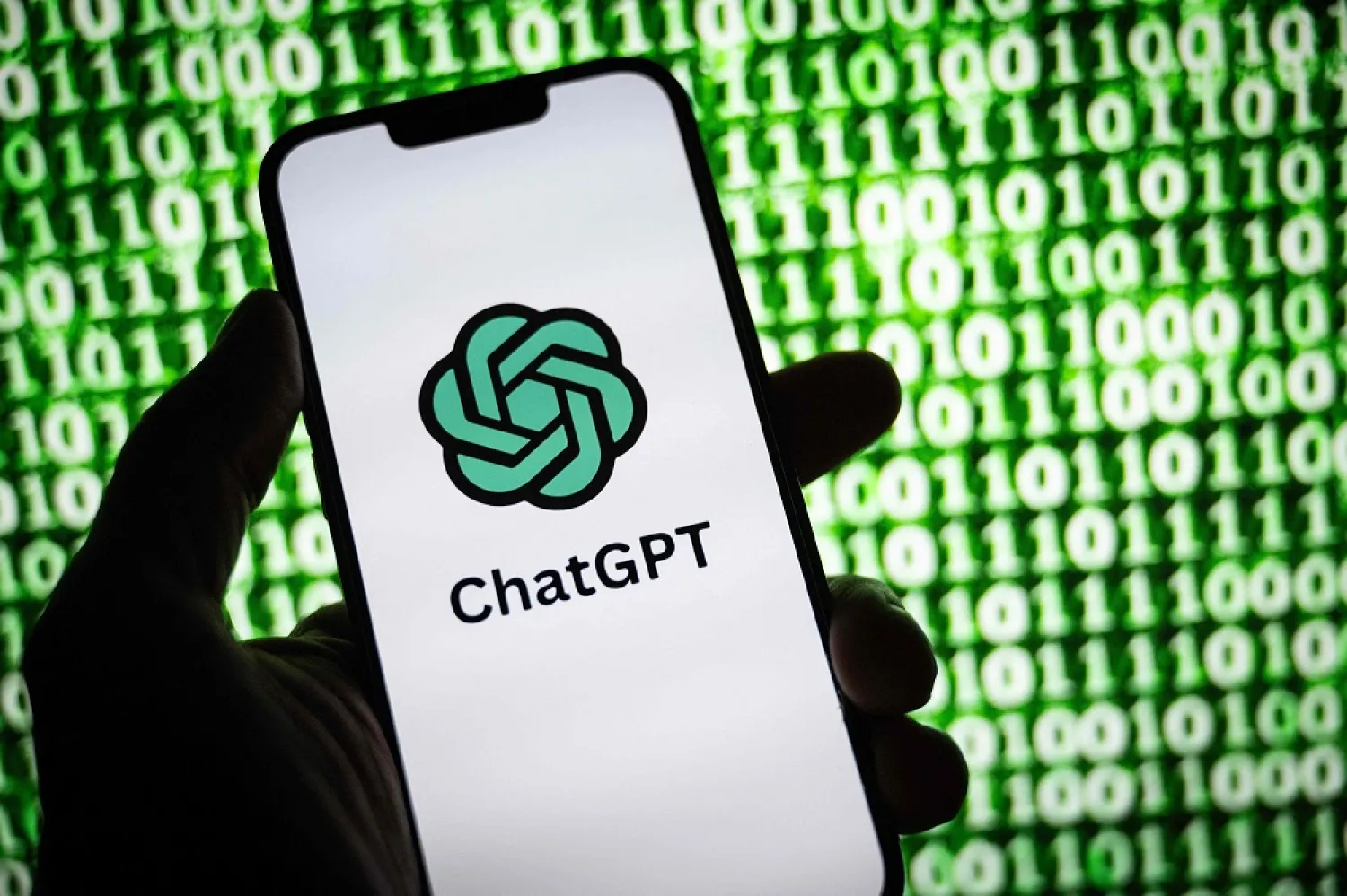 This illustration photograph taken on October 30, 2023, shows the logo of ChatGPT, a language model-based chatbot developed by OpenAI, on a smartphone in Mulhouse, eastern France. (AFP)