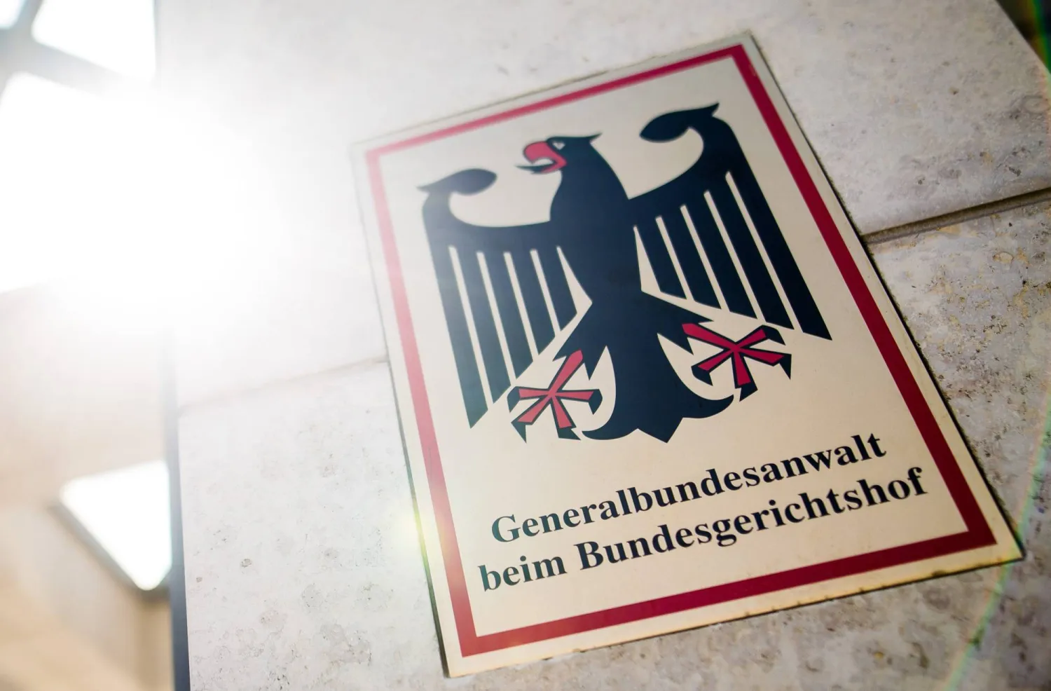 17 June 2019, Baden-Württemberg, Karlsruhe: "Federal Public Prosecutor General at the Federal Court of Justice" is written on a sign at the entrance to the Federal Public Prosecutor's Office building. (dpa)