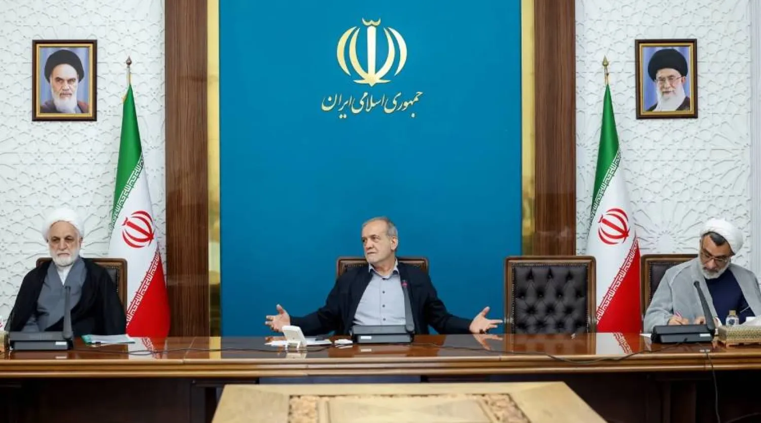 Iranian President Masoud Pezeshkian chairs meeting with the Supreme Council of the Cultural Revolution on Tuesday (Iranian Presidency)