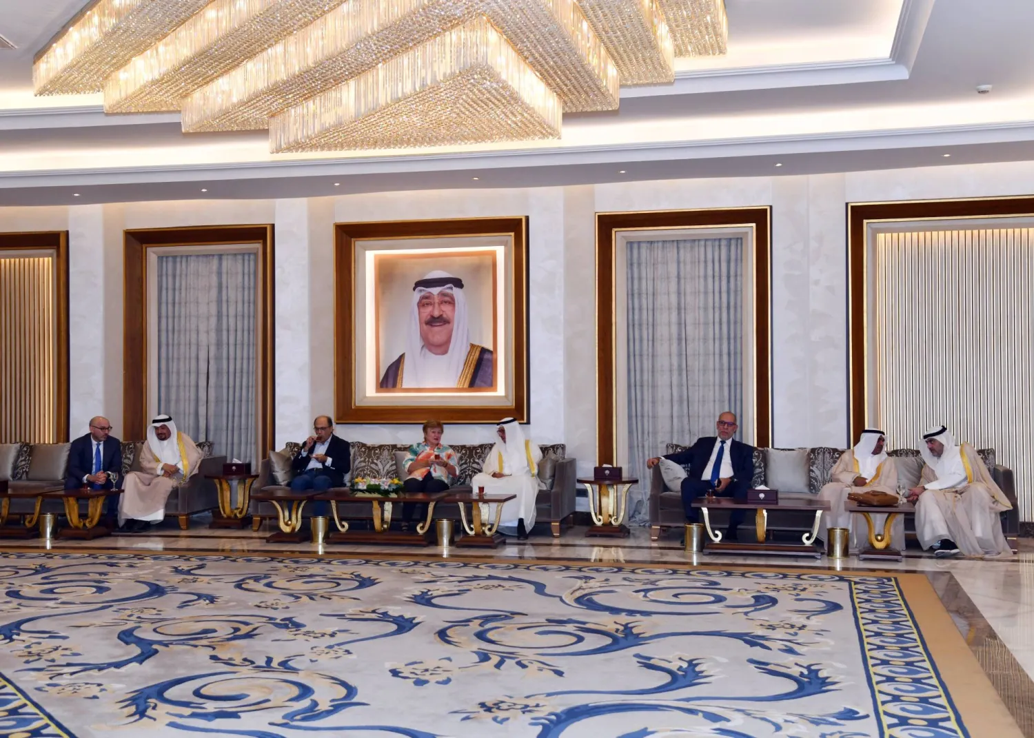 غورغييفا لدى وصولها إلى الكويت (إكس)