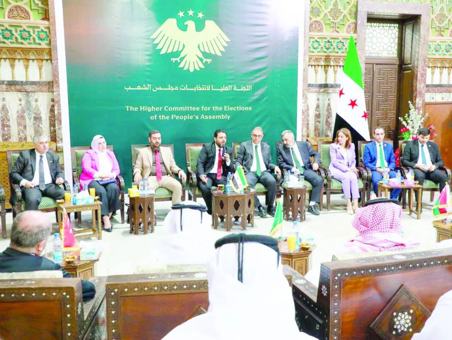 أعضاء اللجنة العليا لانتخابات مجلس الشعب السوري (حساب فيسبوك)