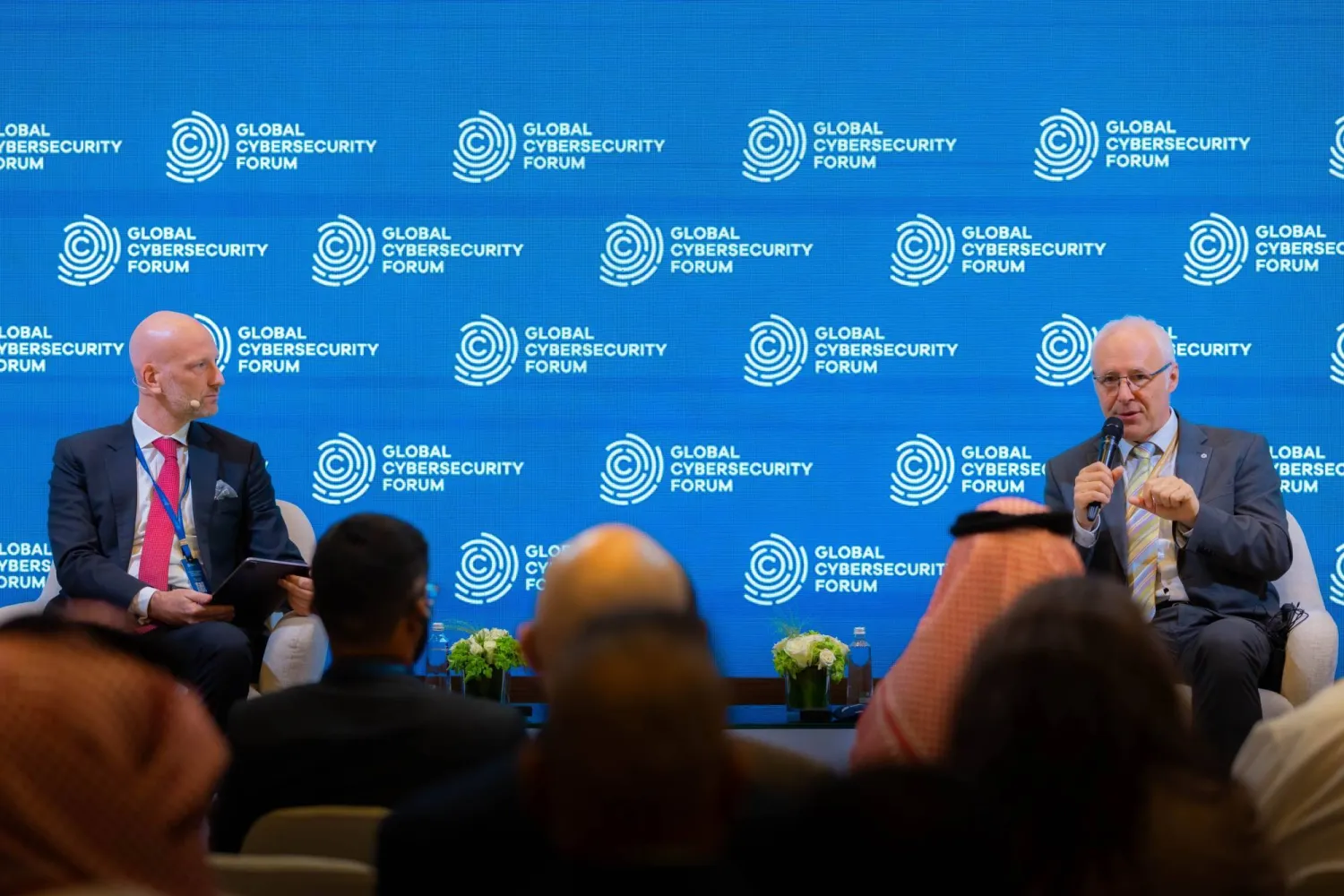 A scene from the Global Cybersecurity Forum in Riyadh on Wednesday (Forum account on X) 