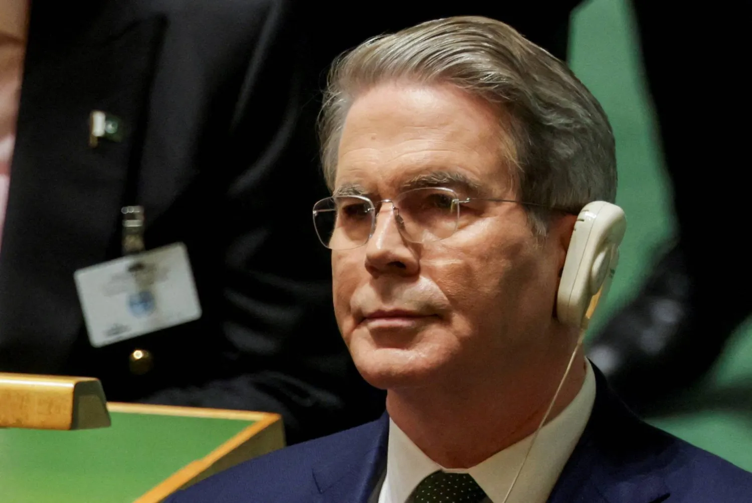 سكوت بيسنت في الدورة الـ80 للجمعية العامة للأمم المتحدة بنيويورك 23 سبتمبر 2025 (رويترز)