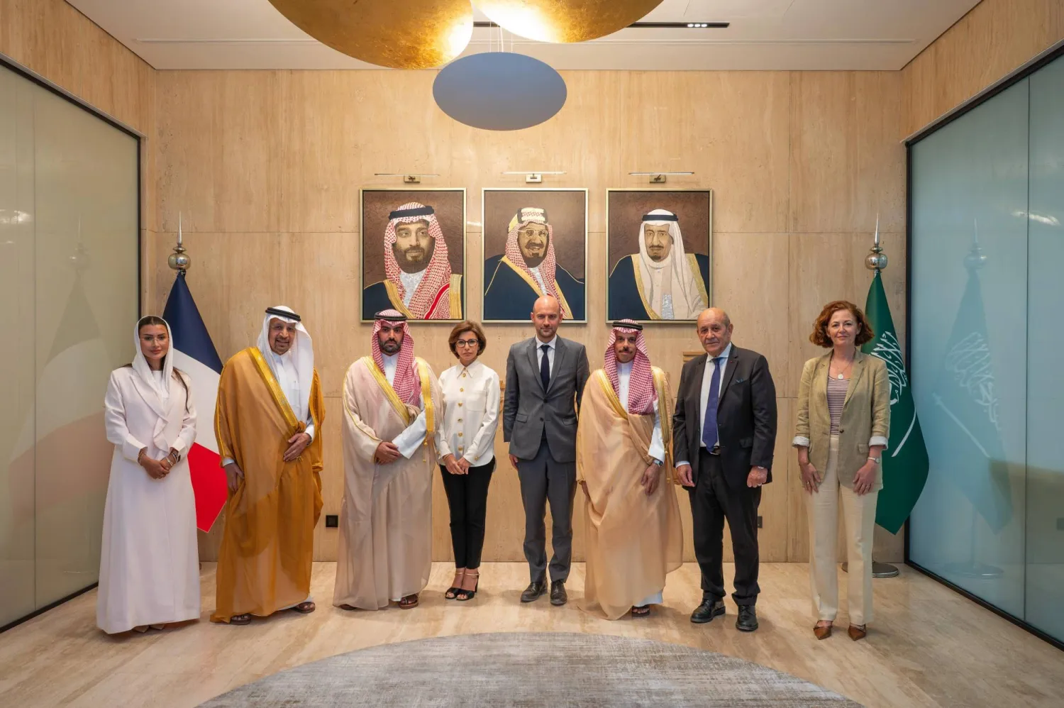 المشاركون في الاجتماع الوزاري السعودي – الفرنسي بشأن العلا الخميس (الهيئة الملكية للمحافظة)