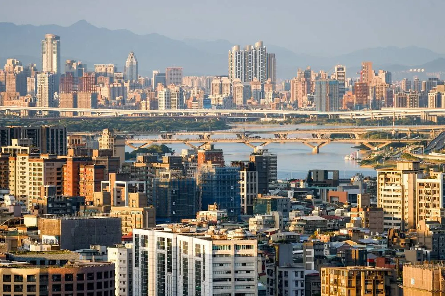 Morning light illuminates Taipei, Taiwan October 2, 2025. (Reuters)
