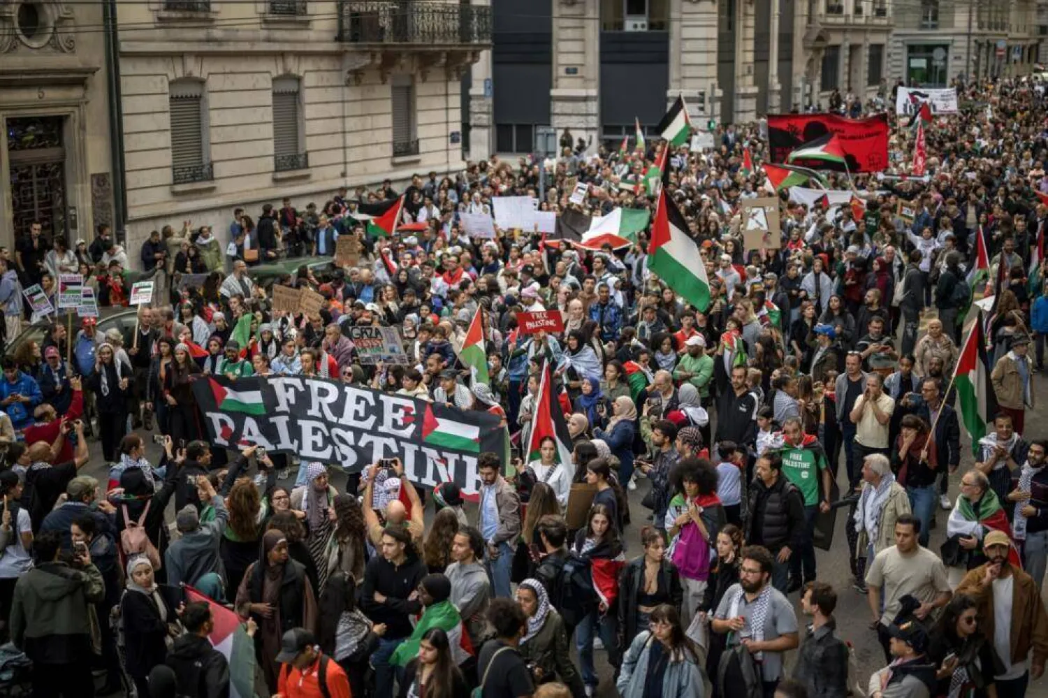 While Geneva permitted a pro-Palestinian rally, other Swiss cities including Zurich and Basel have not authorized such demonstrations. Fabrice COFFRINI / AFP
