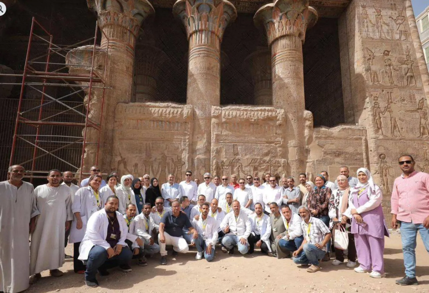 معبد خنوم المعروف بمعبد إسنا في الأقصر (وزارة السياحة والآثار)