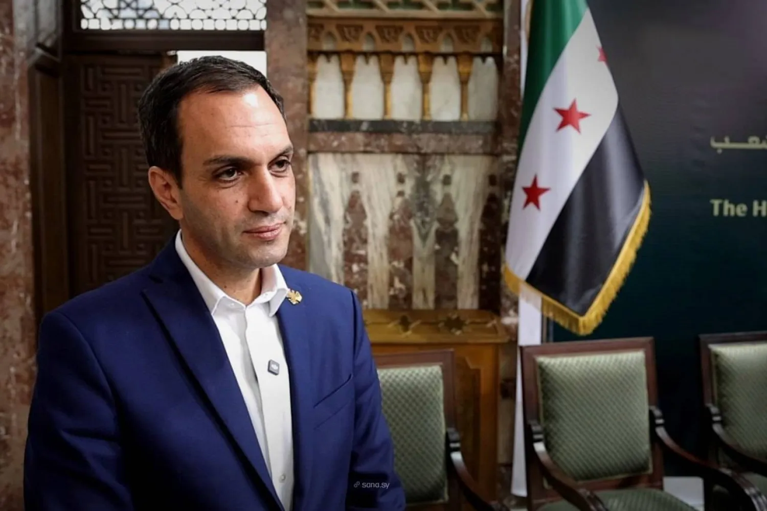 المتحدث باسم اللجنة العليا لانتخابات مجلس الشعب السوري نوار نجمة (سانا)