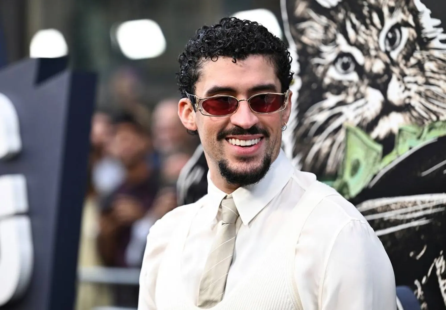 Benito Antonio Martinez Ocasio (aka Bad Bunny) attends the premiere of "Caught Stealing" at Regal Union Square on Tuesday, Aug. 26, 2025, in New York. (AP)