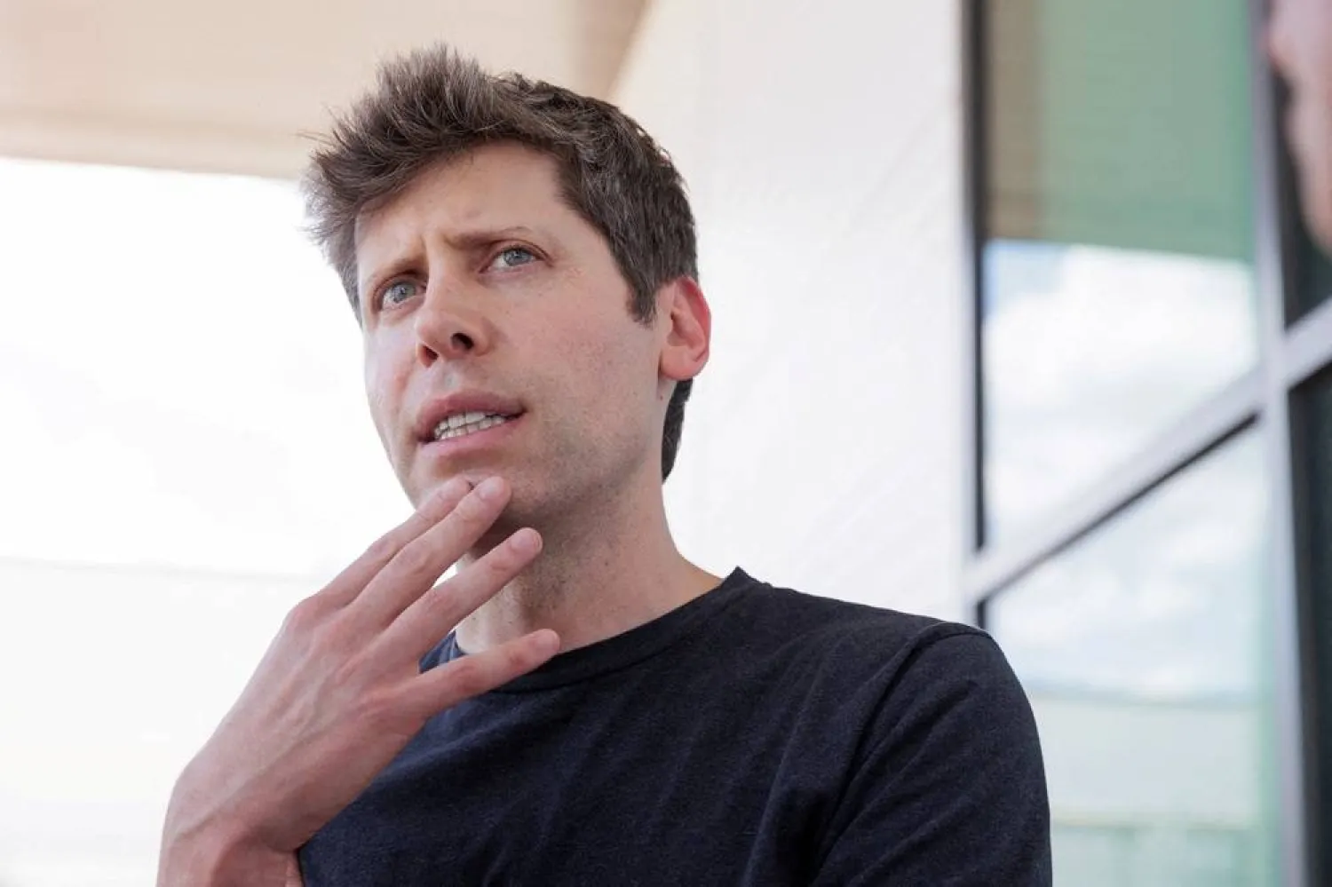 OpenAI CEO Sam Altman speaks to media following a Q&A at the OpenAI data center in Abilene, Texas, US, September 23, 2025. (Reuters)
