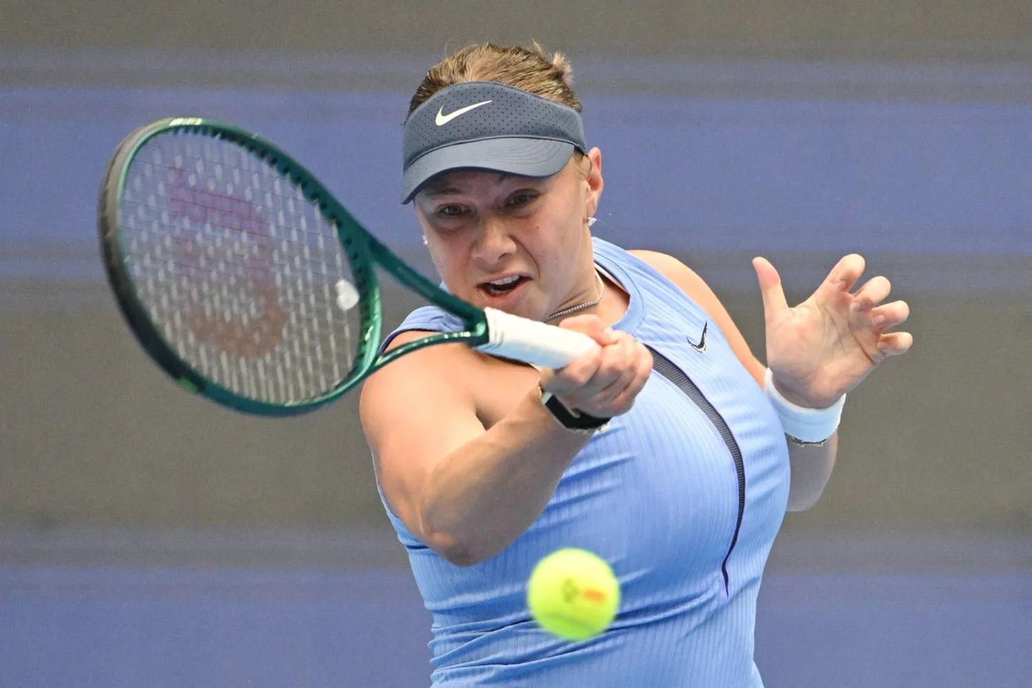 أماندا أنيسيموفا تأهلت لنهائي بكين بجدارة (أ.ف.ب)