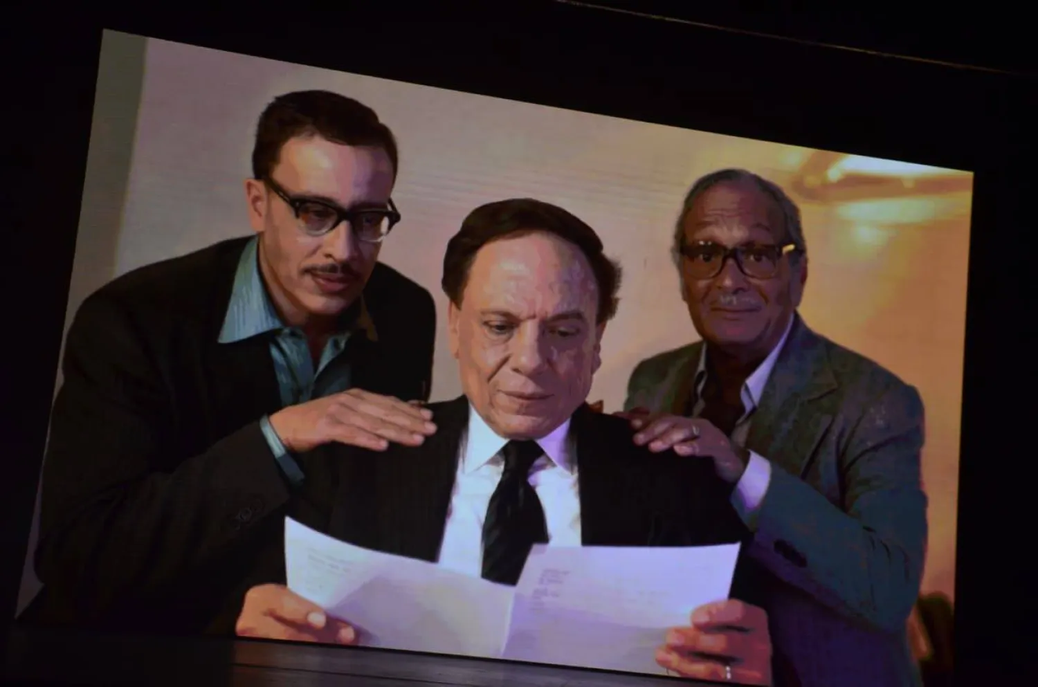 لقطة ظهور عادل إمام برفقة المهندس ومدبولي (نقابة الممثلين المصرية)