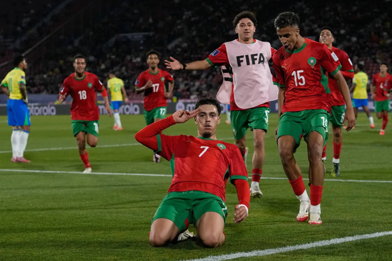 فرحة مغربية بعد التأهل (أ.ب)