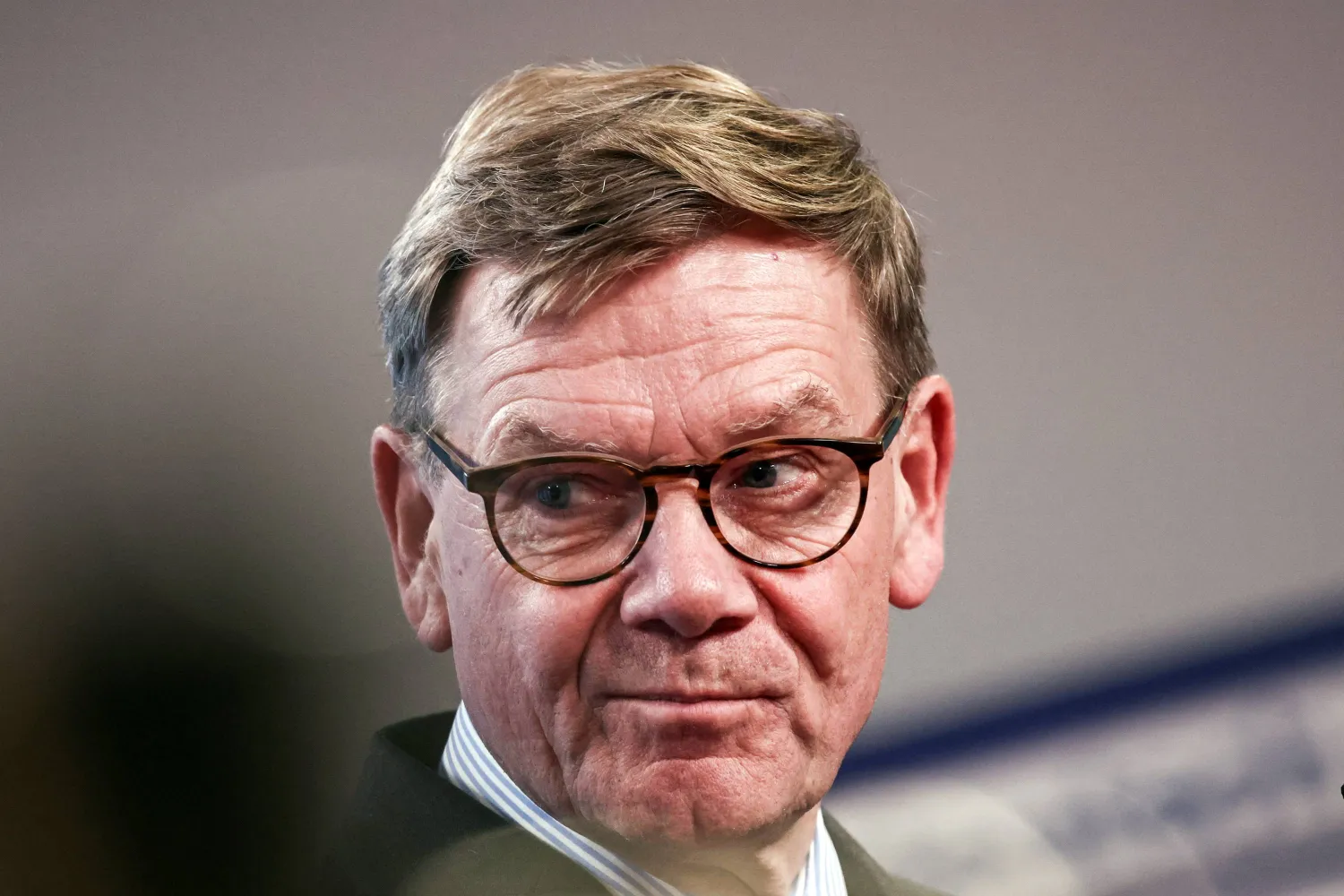 German Foreign Minister Johann Wadephul looks on during a joint press conference with the foreign minister of Peru in Berlin, Germany, 01 October 2025. (EPA)