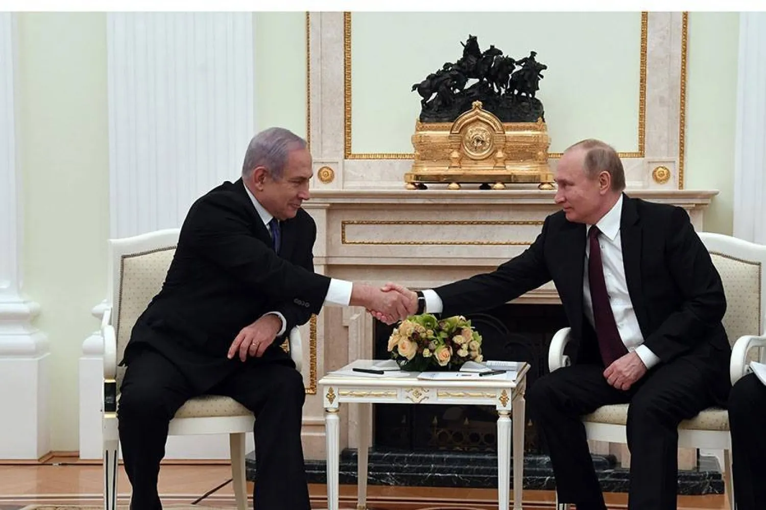 بوتين ونتنياهو في أحد لقاءاتهما (أرشيفية - الديوان الحكومي الإسرائيلي)