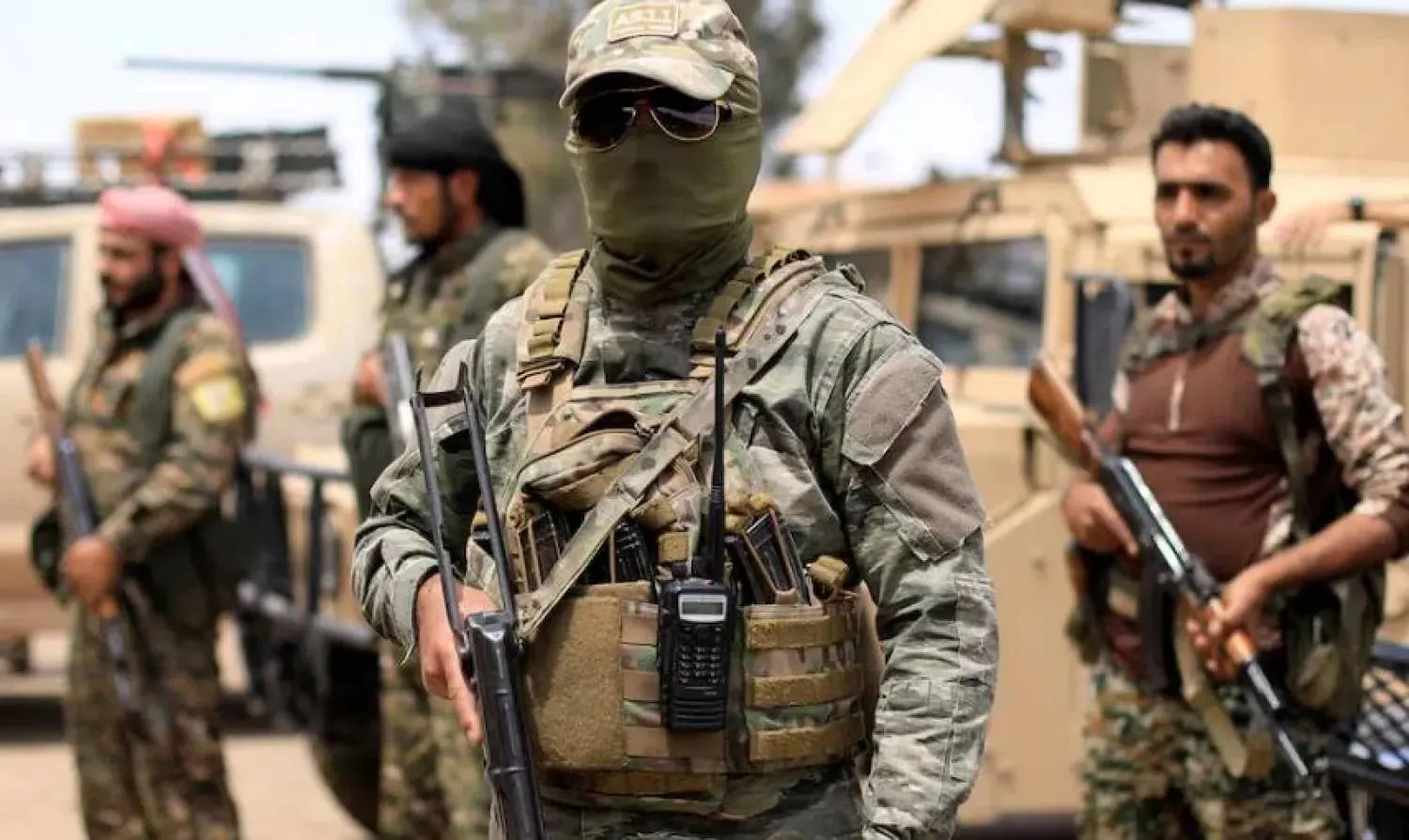 Members of the SDF in Syria. (Reuters file)