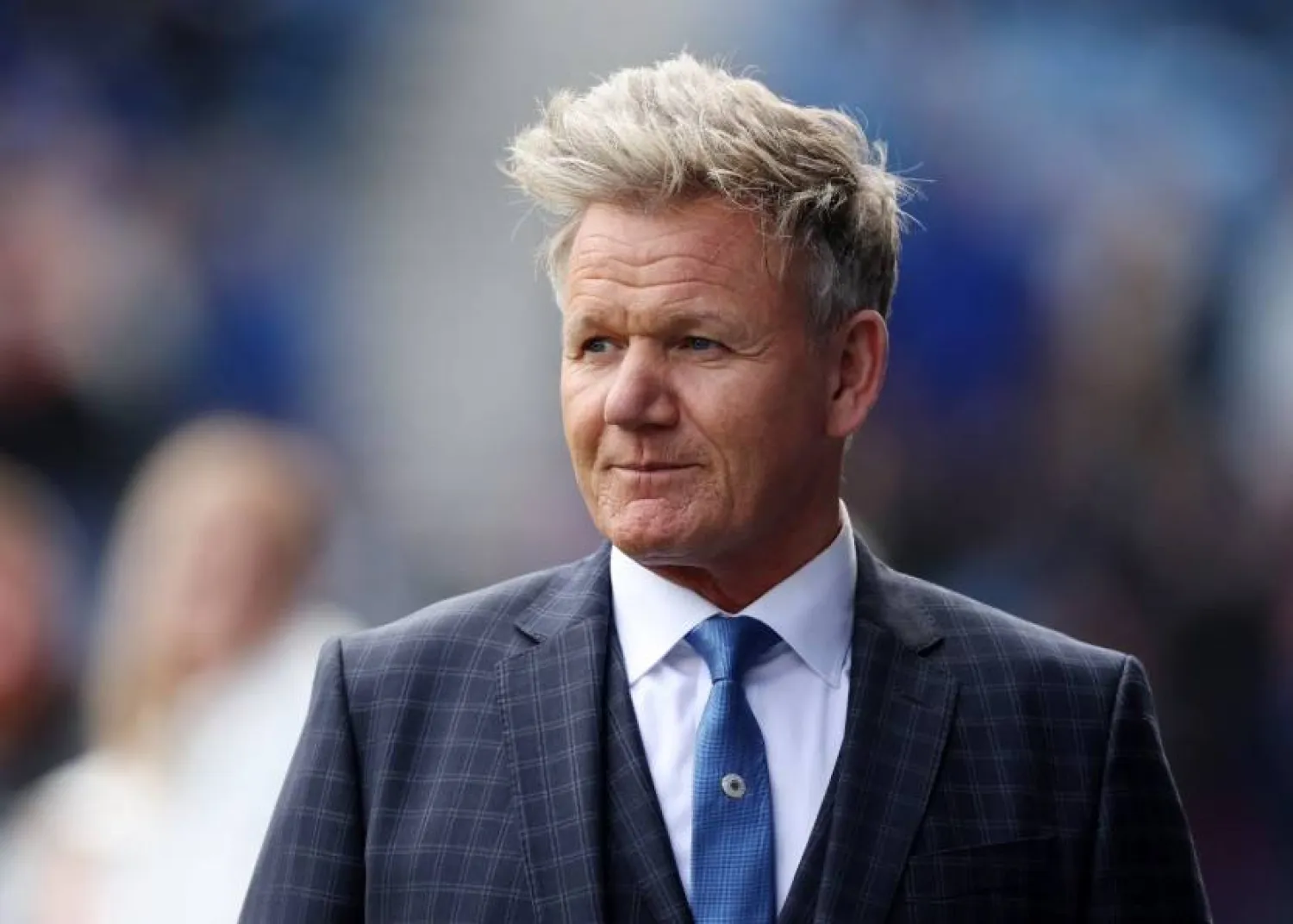 Soccer Football - Scottish Premiership - Rangers v Celtic - Ibrox Stadium, Glasgow, Scotland, Britain - April 7, 2024 Chef Gordon Ramsay is seen before the match. (Reuters) 
