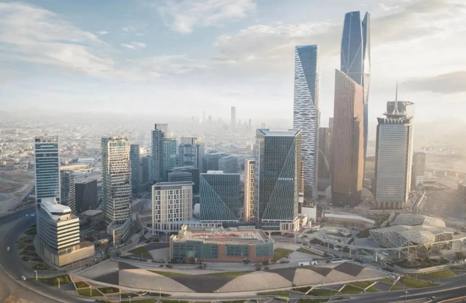 مركز الملك عبد الله المالي في العاصمة الرياض (واس)