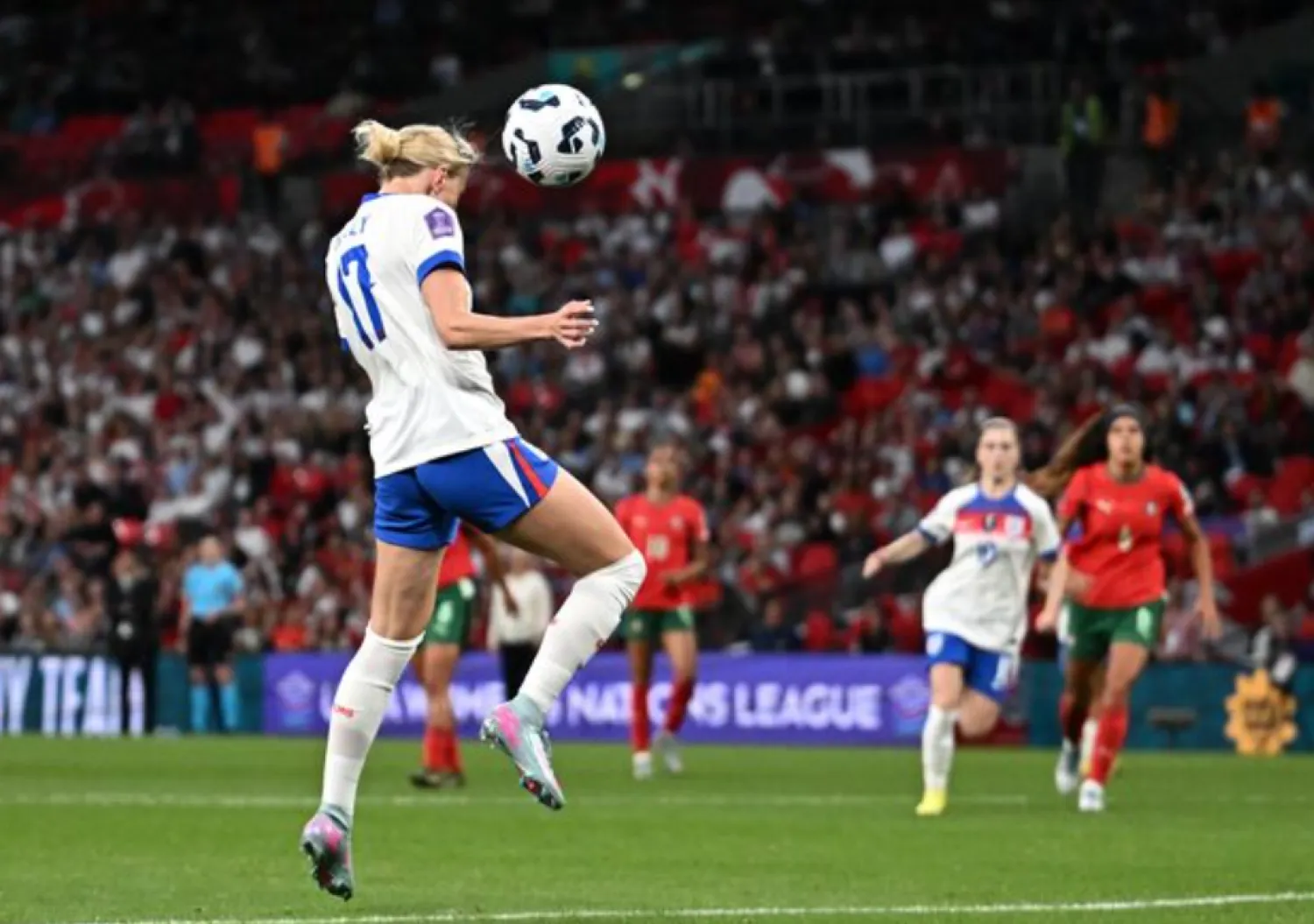 Soccer Football - Women's Nations League - League A - England v Portugal - Wembley Stadium, London, Britain - May 30, 2025 England's Chloe Kelly scores their sixth goal REUTERS/Dylan Martinez/File Photo