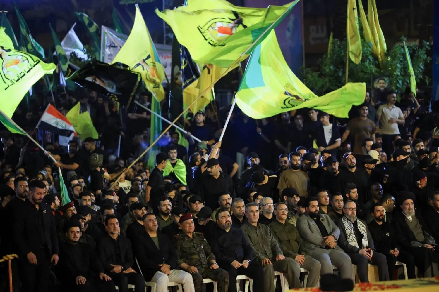 Jawad Hassan Nasrallah marks anniversary of his father, former Hezbollah chief Hassan Nasrallah’s assassination, in Baghdad - 2025 (Reuters)