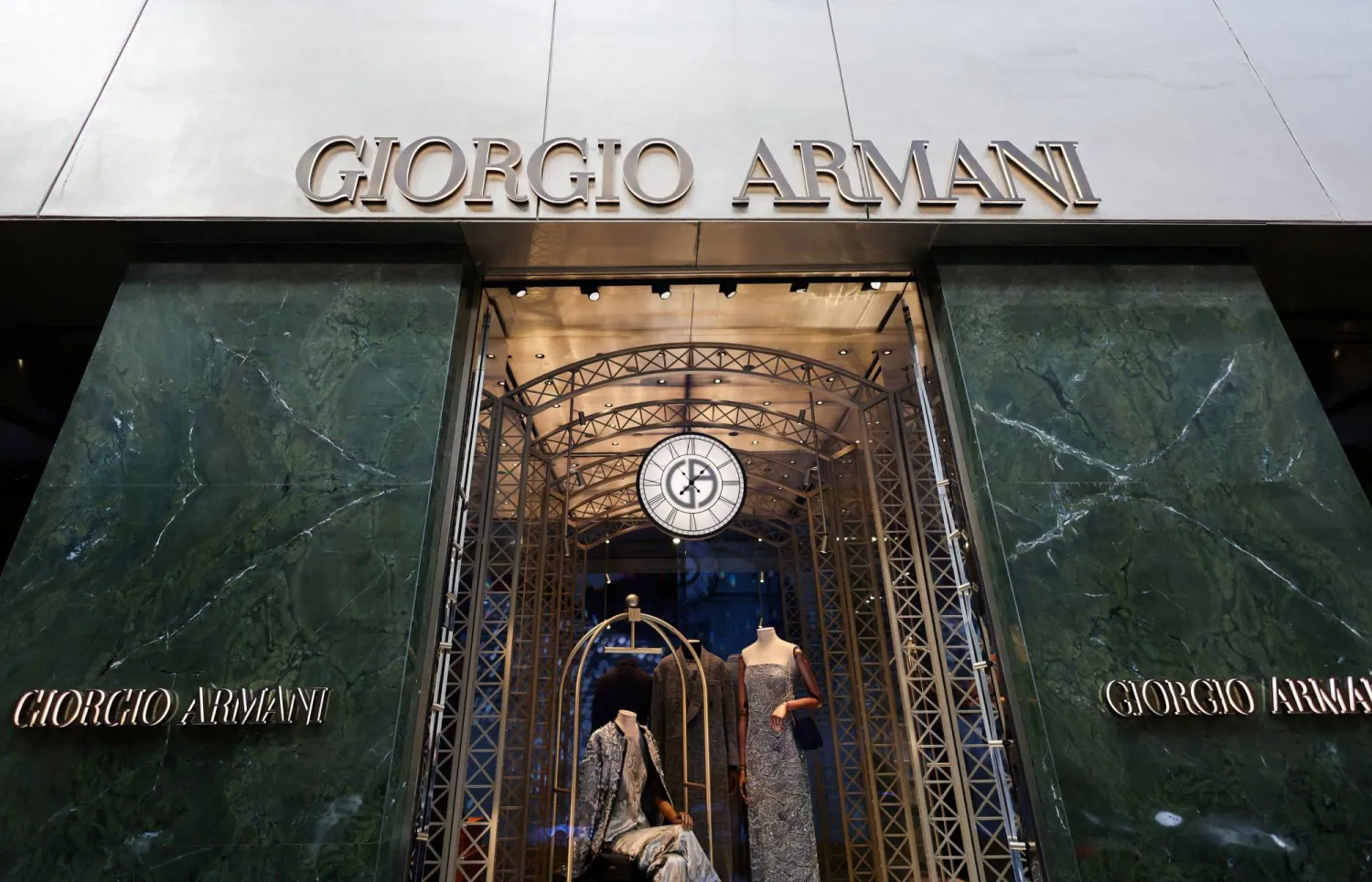 A Giorgio Armani store in Milan, Italy, September 24, 2025. (Reuters)