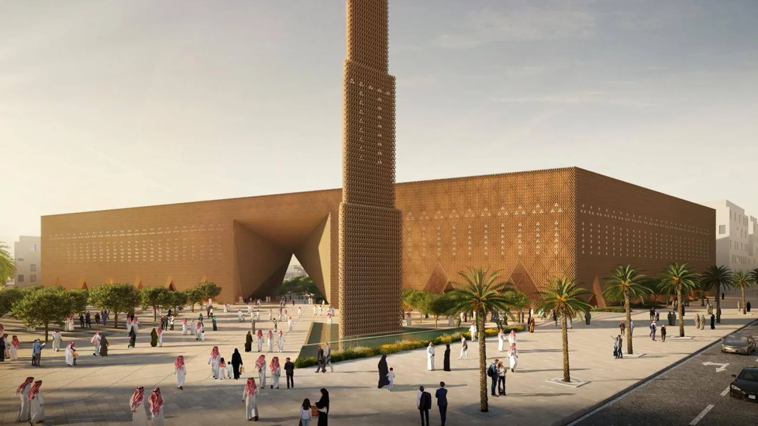 يجمع تصميمه بين الطراز النجدي الأصيل والهندسة الحديثة وواجهات مستوحاة من بيئة وادي حنيفة (شركة الدرعية)