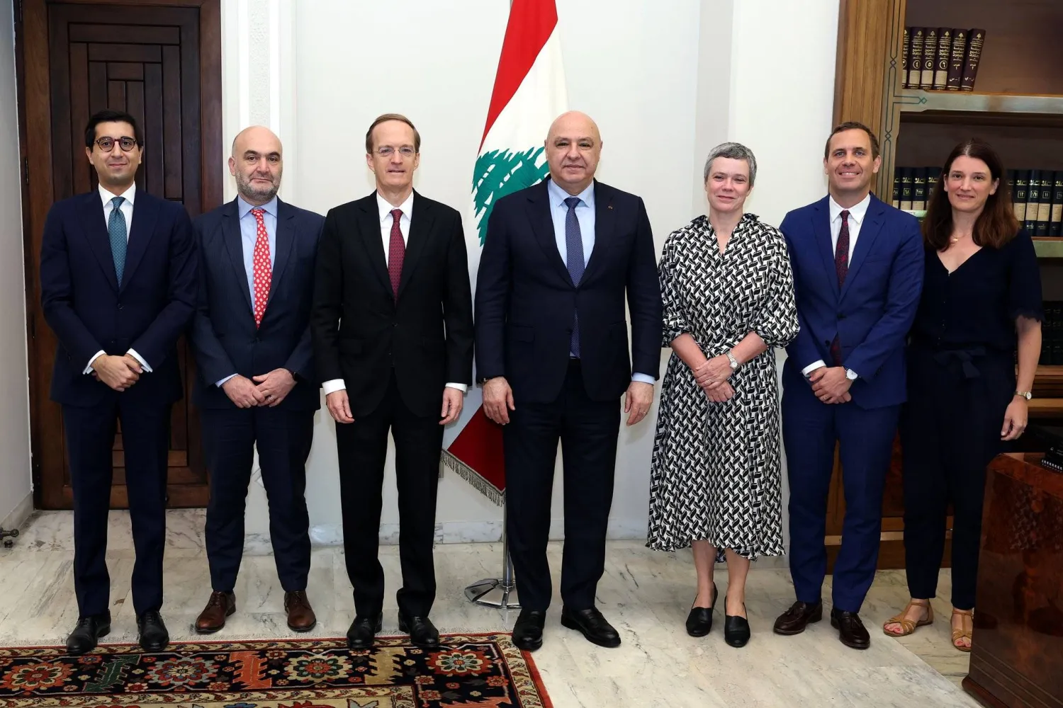 الرئيس اللبناني جوزيف عون يستقبل الوفد الأوروبي (الرئاسة اللبنانية)