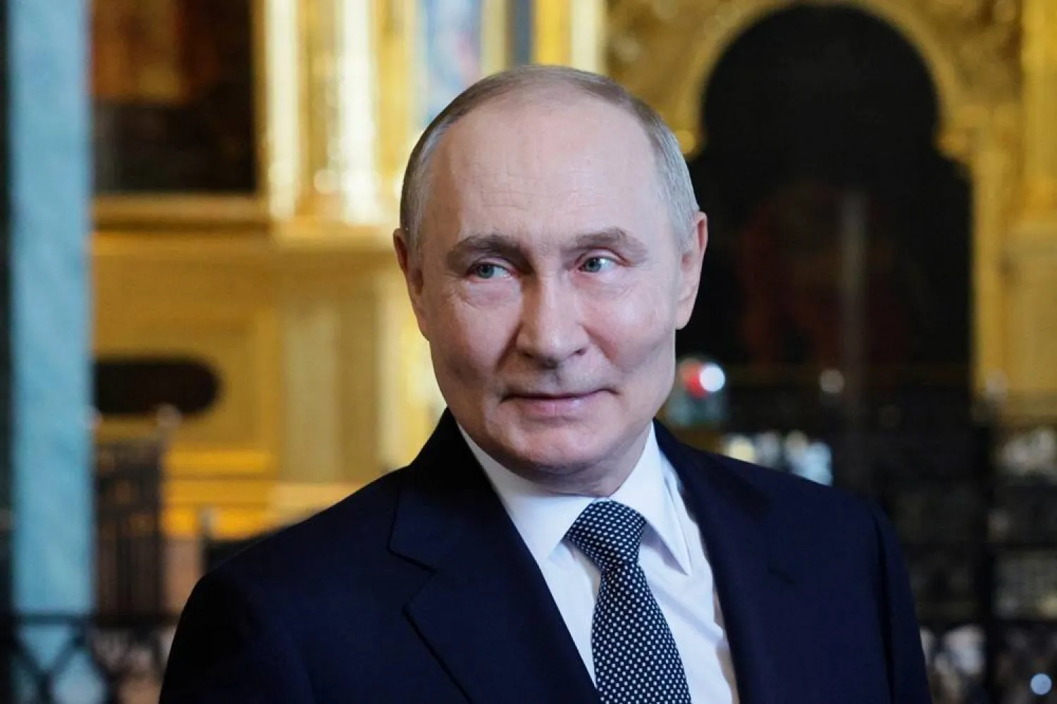  Russian President Vladimir Putin speaks to the leadership of the Russian Ministry of Defense and the General Staff, commanders of troop groups in the special military operation zone in the Peter and Paul Fortress in St. Petersburg, Russia, Tuesday, Oct. 7, 2025. (Mikhail Metzel, Sputnik, Kremlin Pool Photo via AP) 