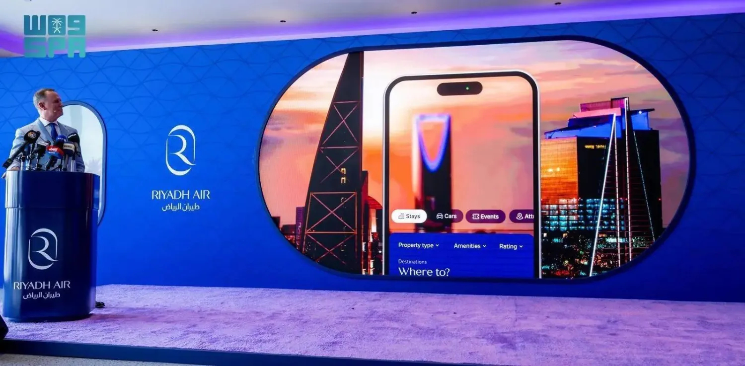 Starting October 26, Riyadh Air will operate daily flights between Riyadh and London Heathrow using its Boeing 787-9 aircraft, named “Jamila.” (SPA)