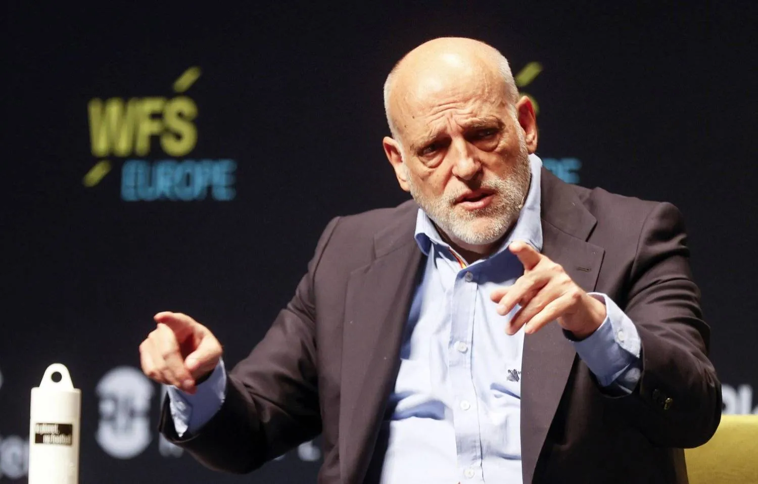 خافيير تيباس رئيس رابطة الدوري الإسباني (إ.ب.أ)
