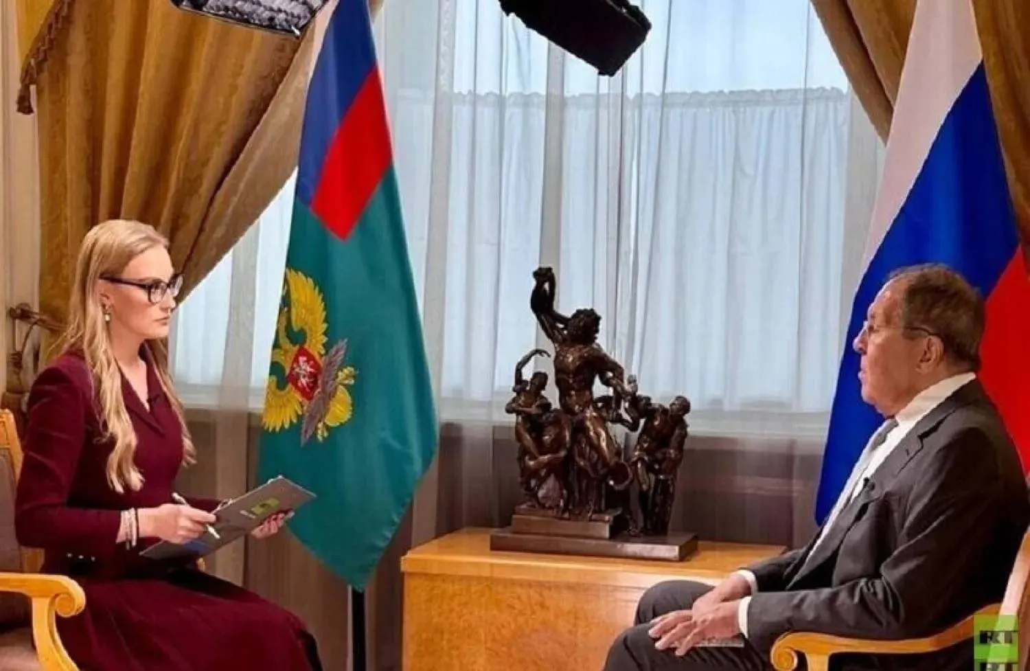 Russia’s foreign minister in an interview with RT
