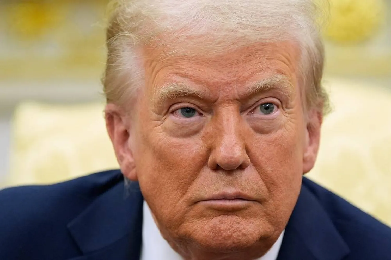 President Donald Trump listens during a meeting with Finland's President Alexander Stubb in the Oval Office at the White House, Thursday, Oct. 9, 2025, in Washington. (AP)