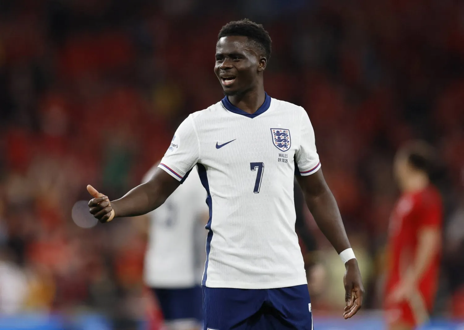 بوكايو ساكا جناح المنتخب الإنجليزي (رويترز)