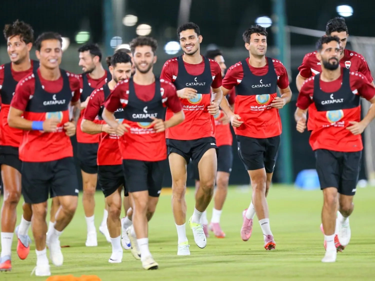 لاعبو العراق خلال التدريبات الأخيرة (منتخب العراق)