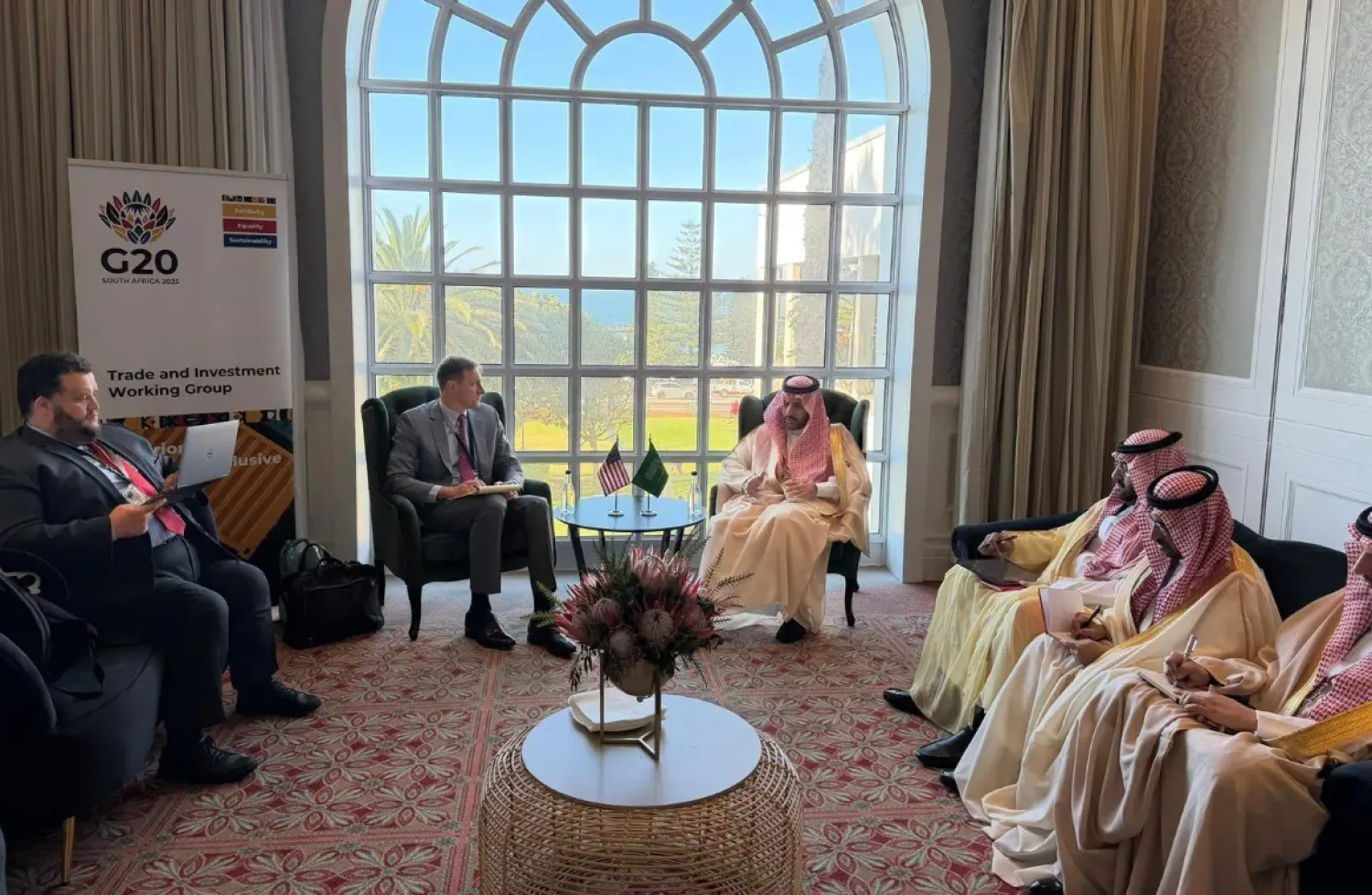 GAFT)Acting Governor Mohammed Al-Abduljabbar participated in the G20 Trade and Investment Working Group Ministerial Meeting in South Africa - SPA