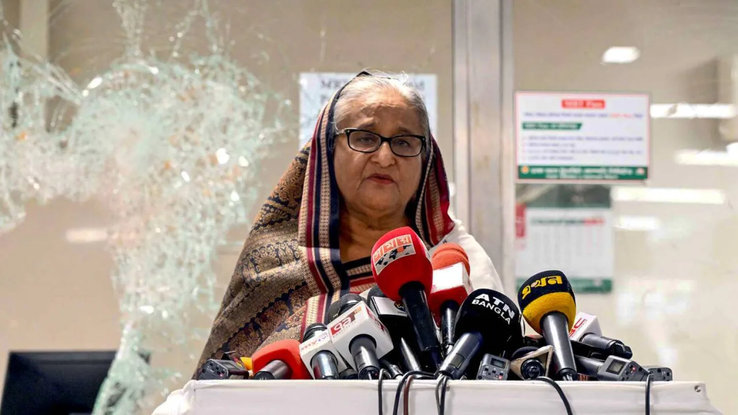 Bangladesh's largest political party, the Awami League has been outlawed since its leader Sheikh Hasina was overthrown in a mass uprising in August 2024. Bangladesh Prime Minister's Office/AFP/File
