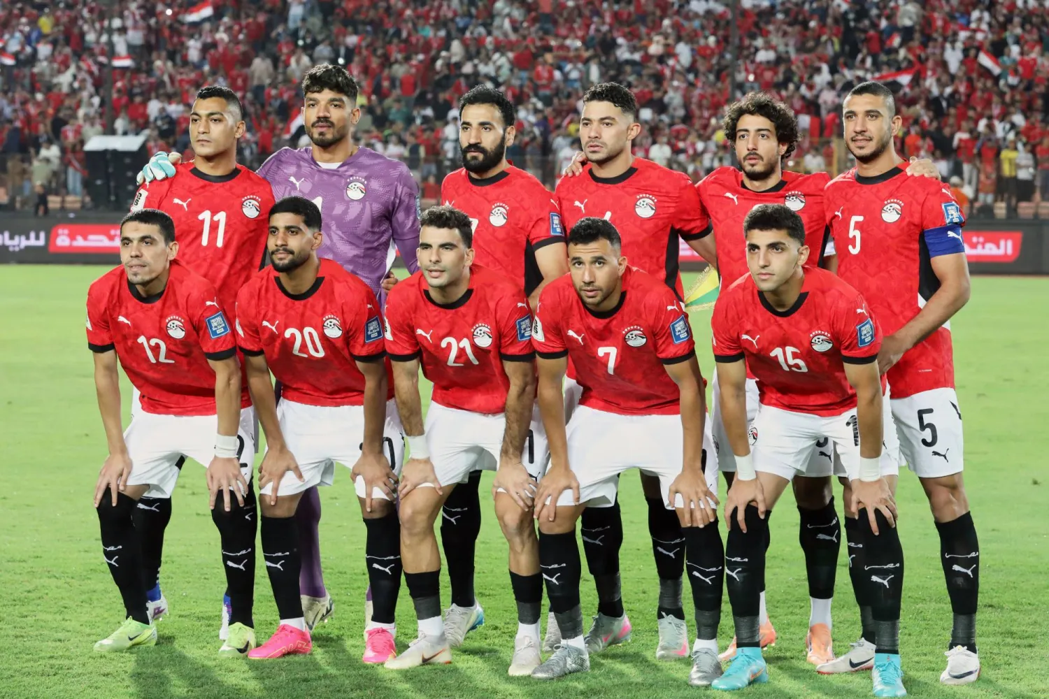 منتخب مصر الفائز على غينيا بيساو بهدف محمد حمدي (أ.ب)