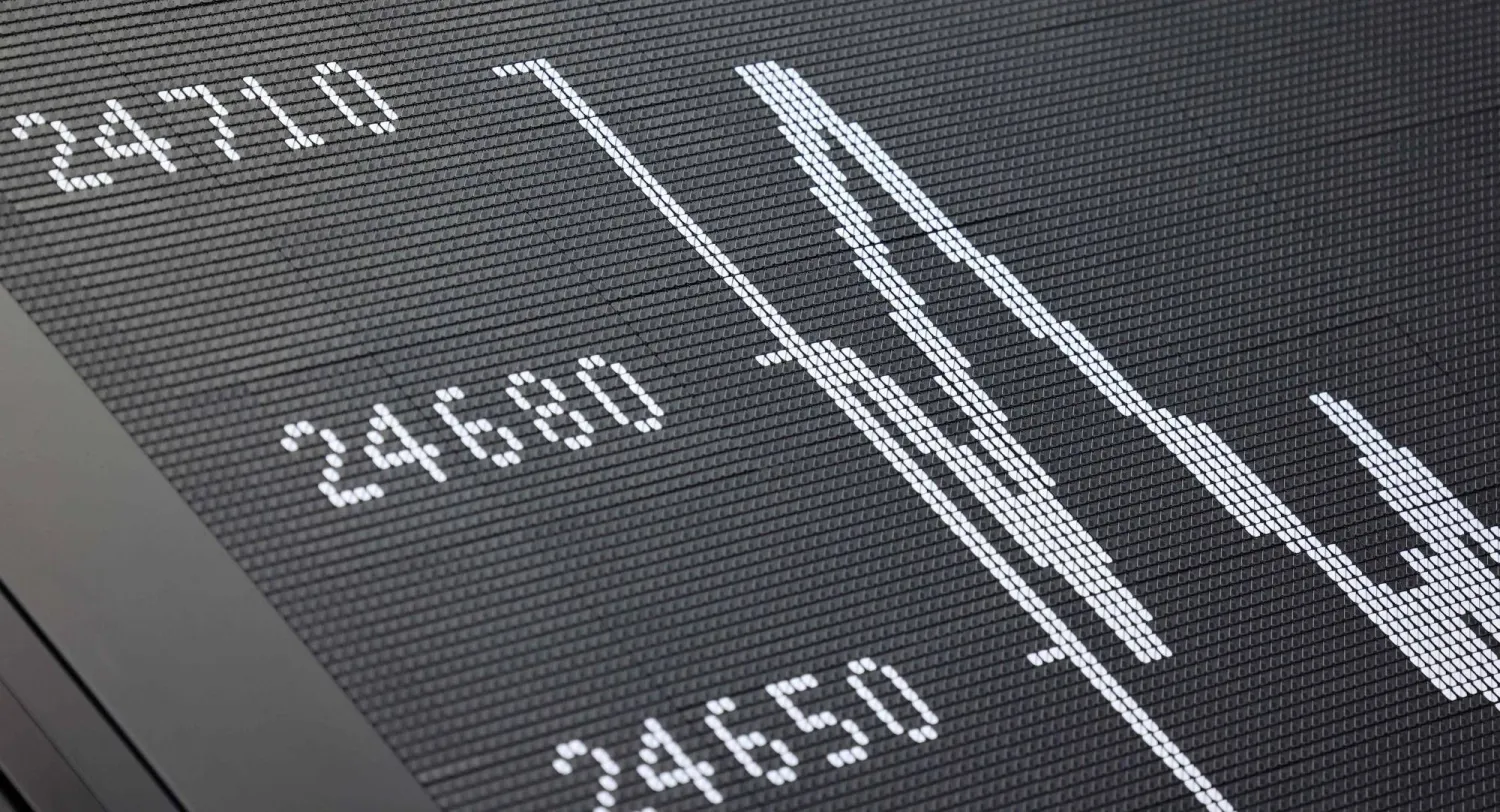 مؤشر الأسهم الألماني «داكس» في بورصة فرانكفورت (أ.ف.ب)