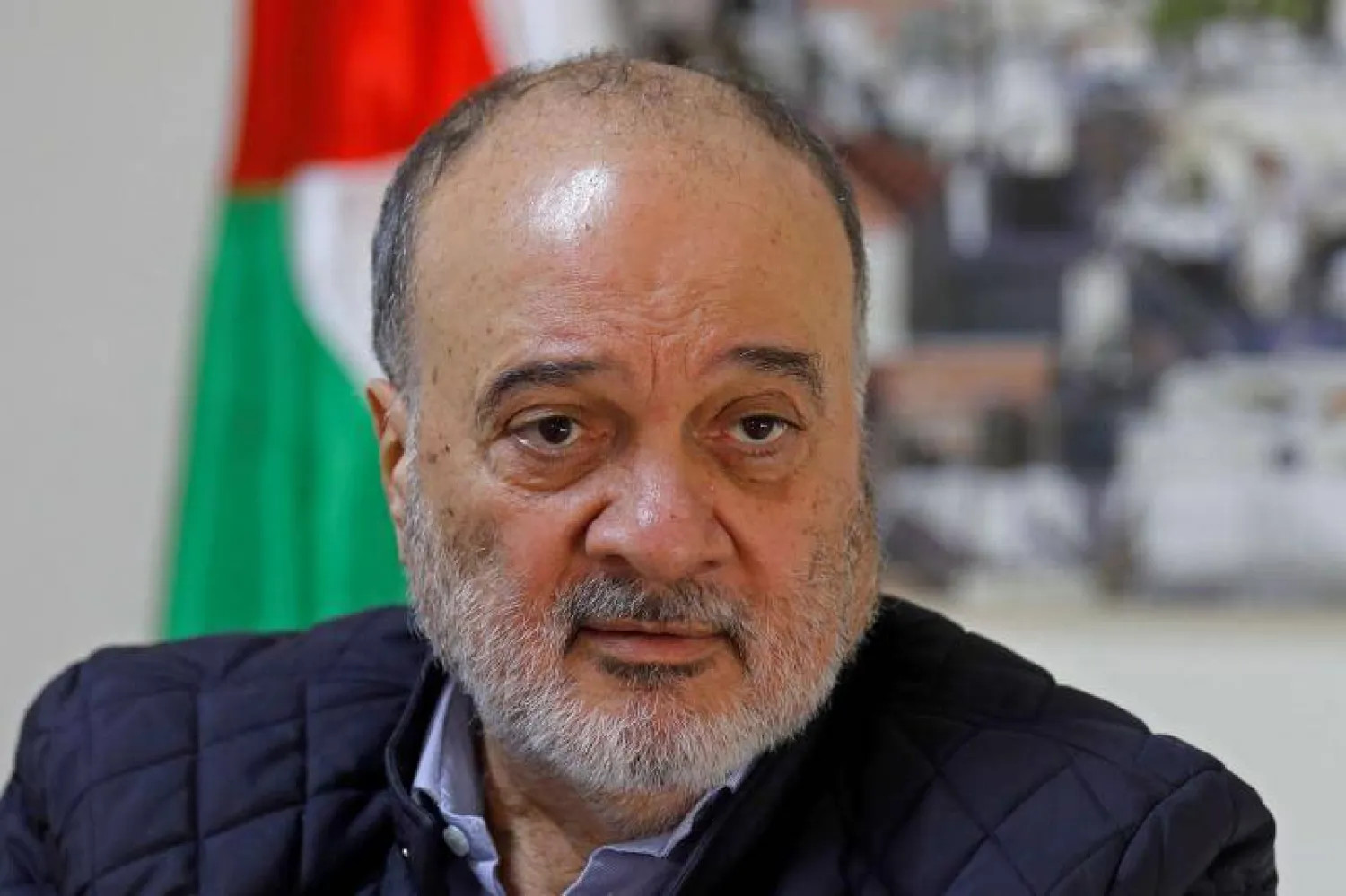 Filistinli siyasetçi Nasır el-Kudva, 13 Ekim 2025'te Batı Şeria'nın Ramallah kentinde Reuters'a verdiği röportajda konuşuyor. (Reuters)