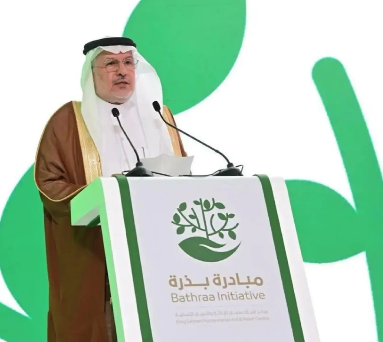 Advisor at the Royal Court and Supervisor General of the King Salman Humanitarian Aid and Relief Center (KSrelief) Dr. Abdullah Al Rabeeah launches “Bathraa” on Wednesday (SPA) 